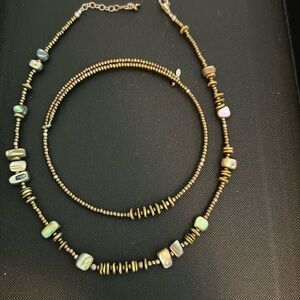 2 Silpada gold beaded necklaces